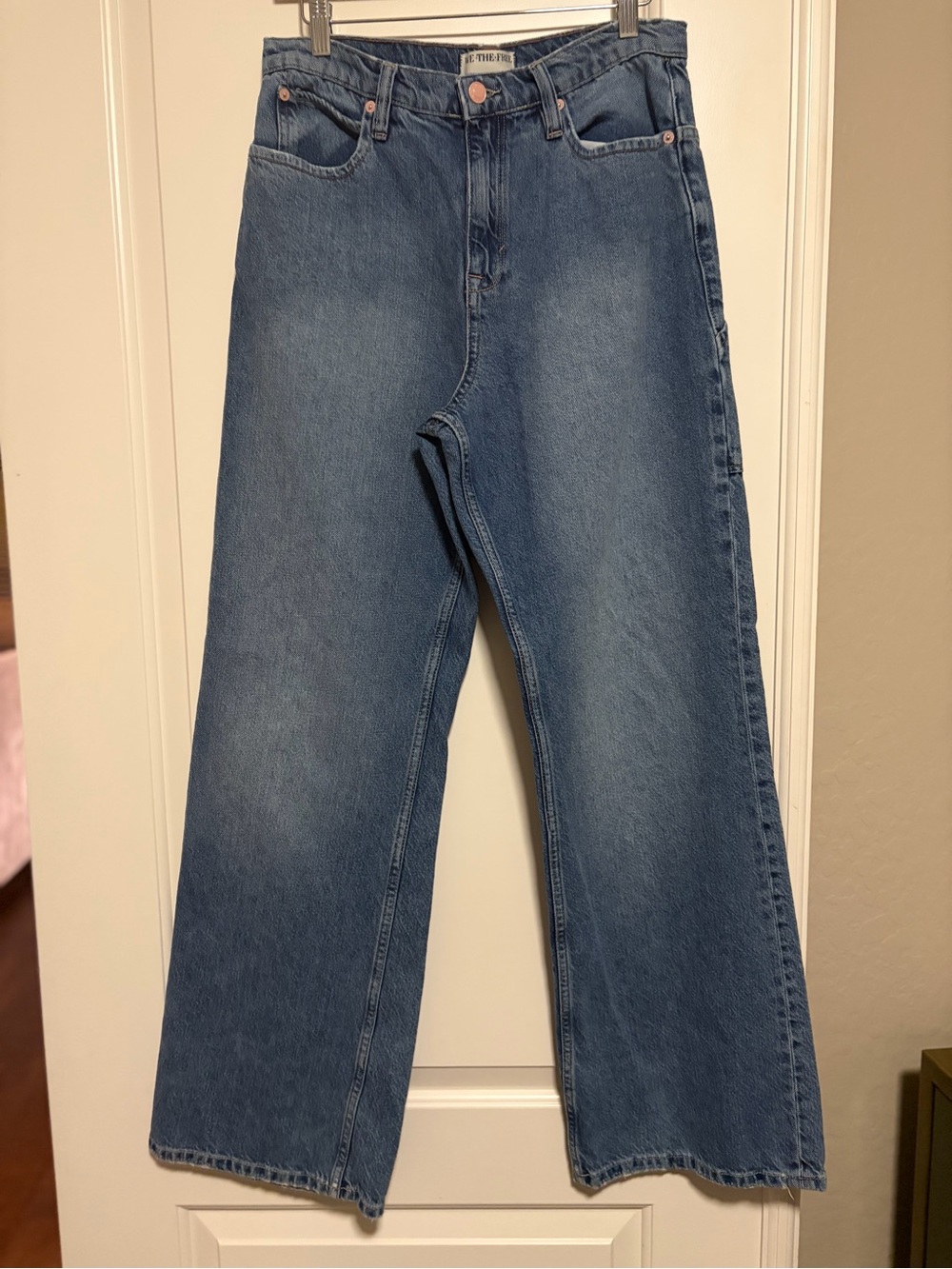 ✌🏽☮️We The Free Tinsley Baggy High Rise Utility Straight Leg Jeans☮️✌🏽